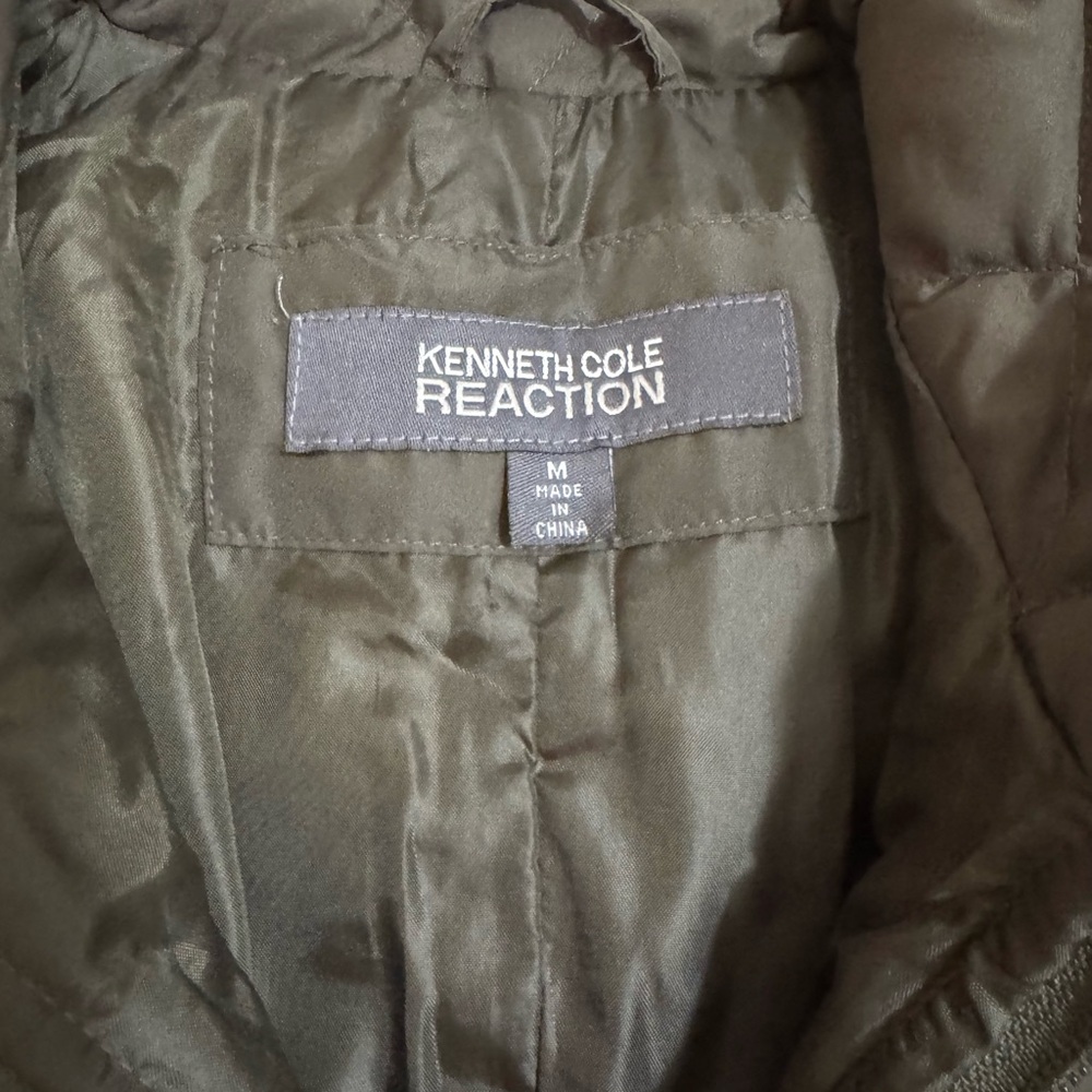 Kenneth Cole Reaction Olive Quilted Jacket - Picture 2 of 6